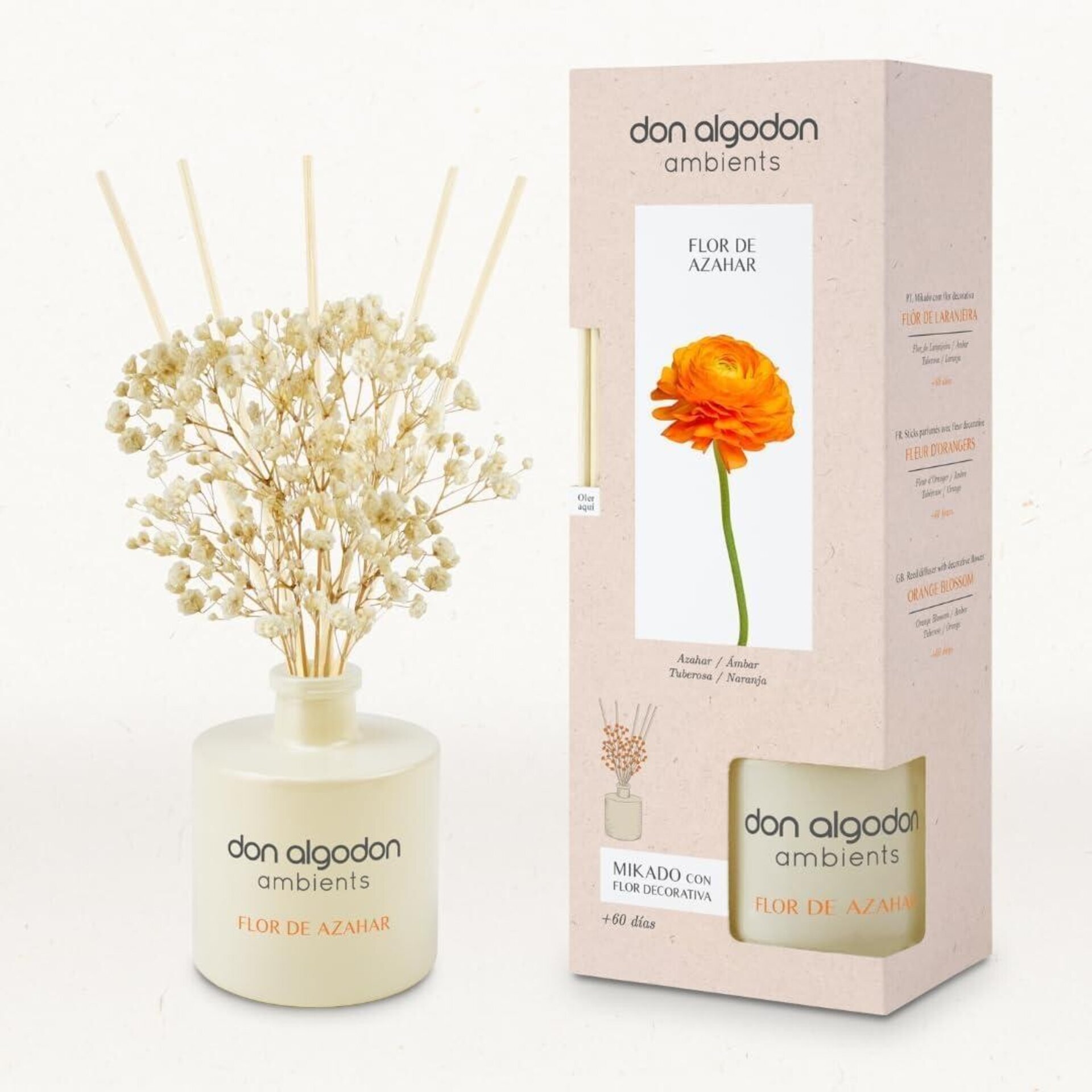 Pack de 2 Mikado Don Algodón – Cerezo en Flor, Azahar y Dama de Noche (60 ml) - 3