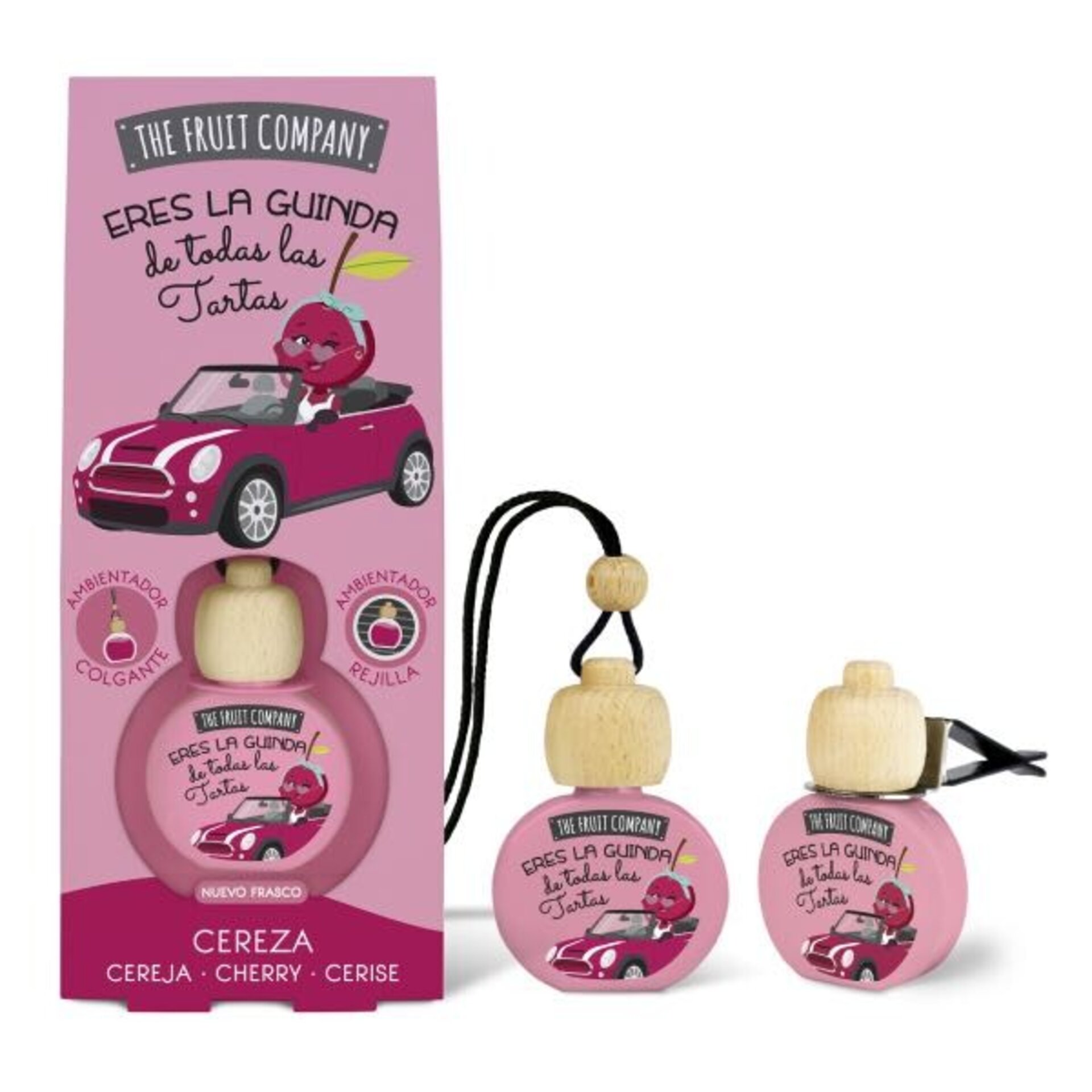 Ambientador Coche The Fruit Company – Coco, Fresa Nata, Cereza y Mango Melon - 2