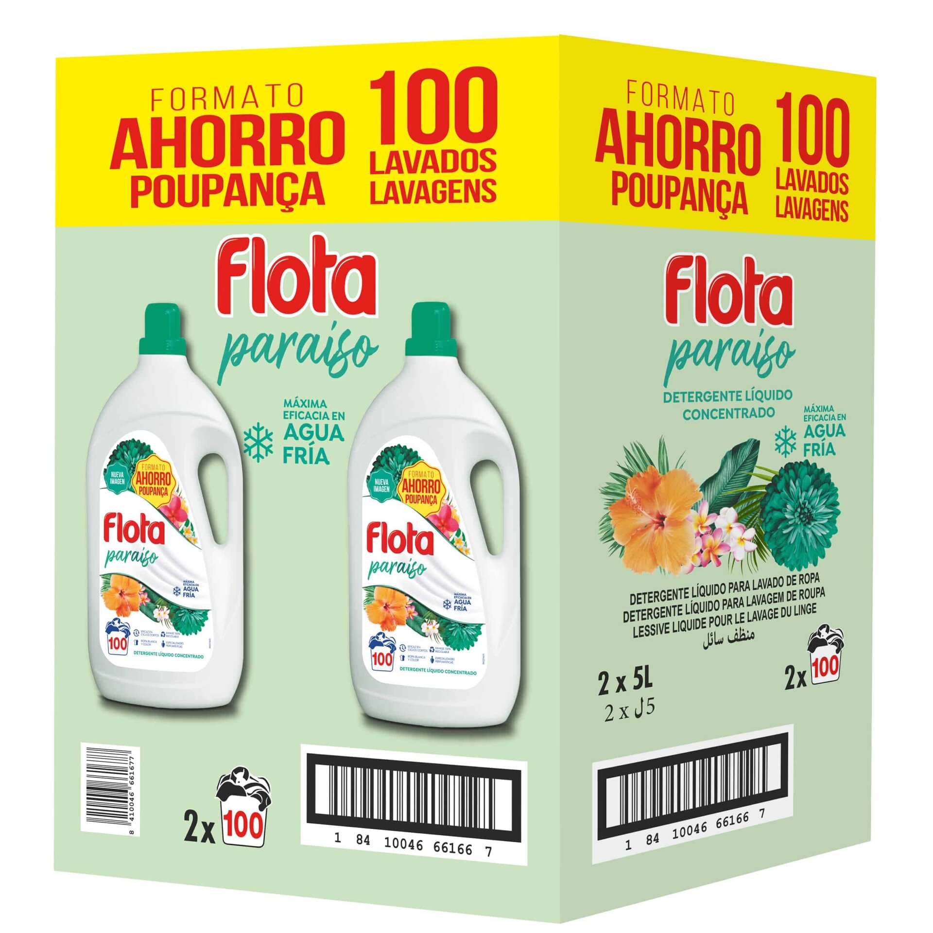 Detergente Flota Paraíso Esencia y Marsella 5L 100 lavados - 3