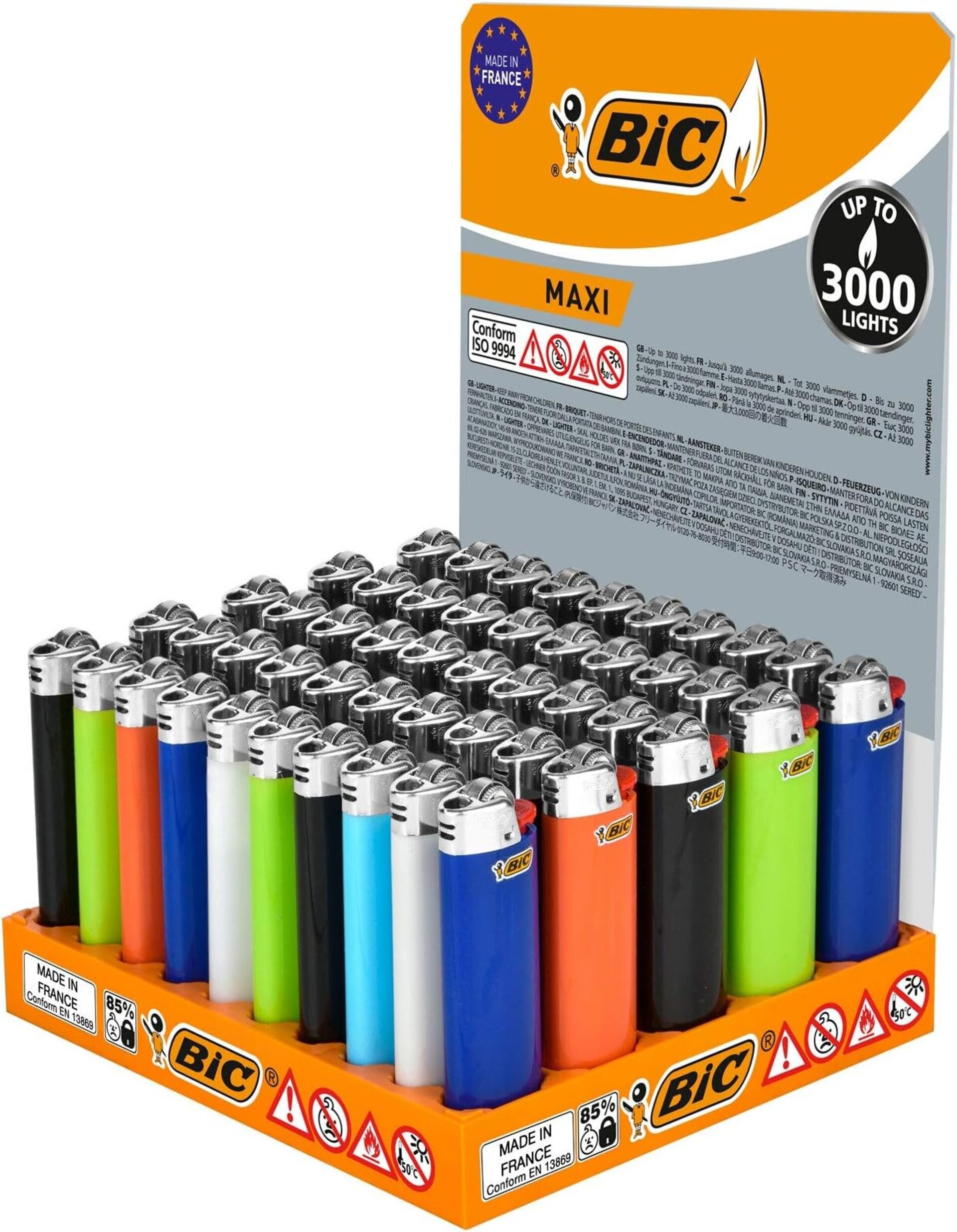 BIC - Encendedores, J26, Pack Maxi, 50 Unidades - 1