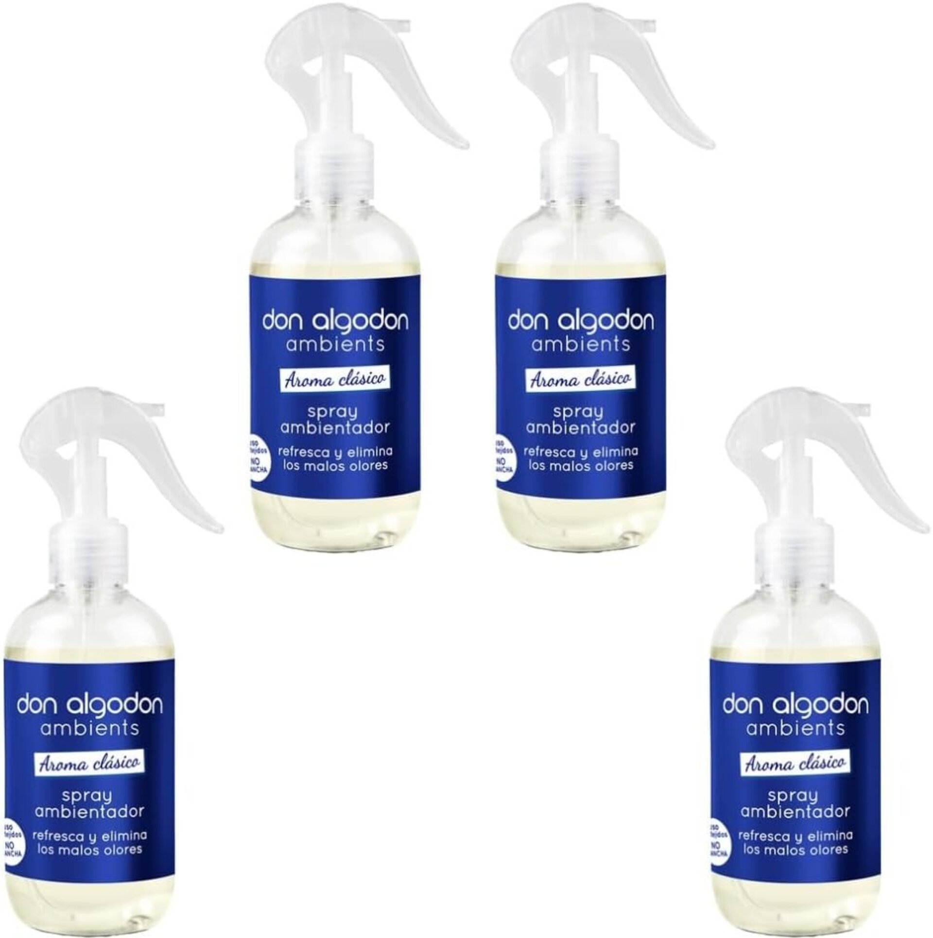 Don Algodón Ambients Spray Ambientador Aroma Clásico 250ml – Pack de 4 Unidades - 1