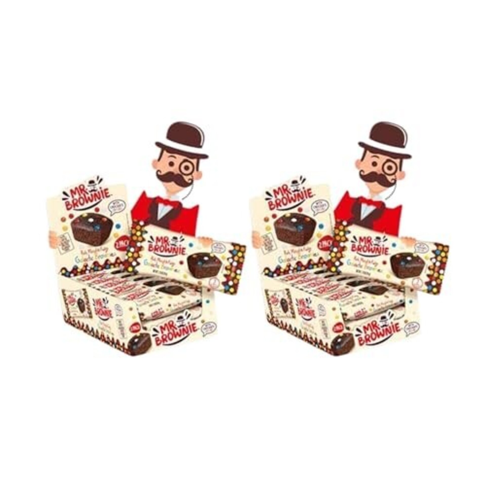 Mr. Brownie® | 24 Brownies de Chocolate Belga | Brownies Bipack Modelo Galactic - 1