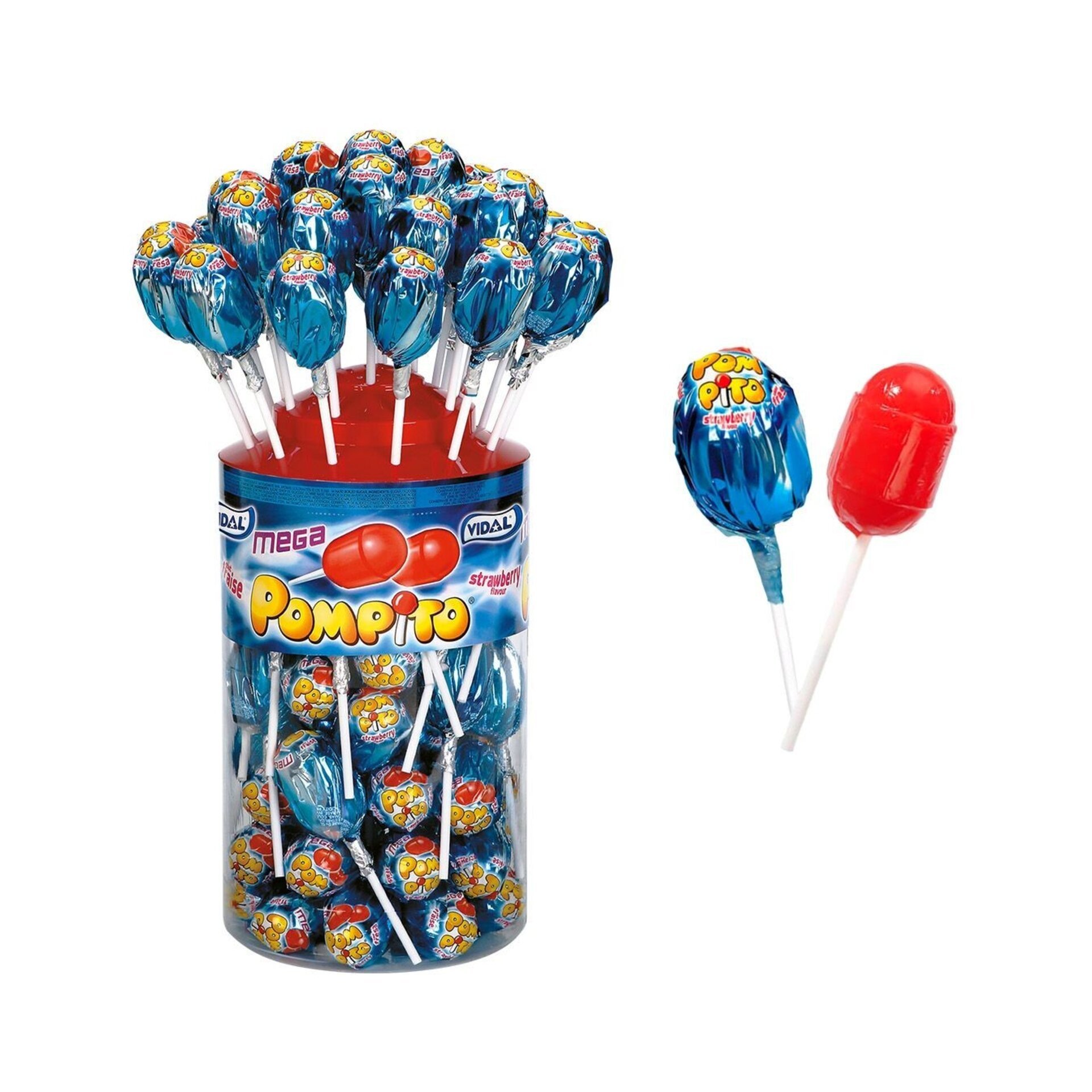 Mega Pompito Fresa tarro 1,1 Kg VIDAL - 3