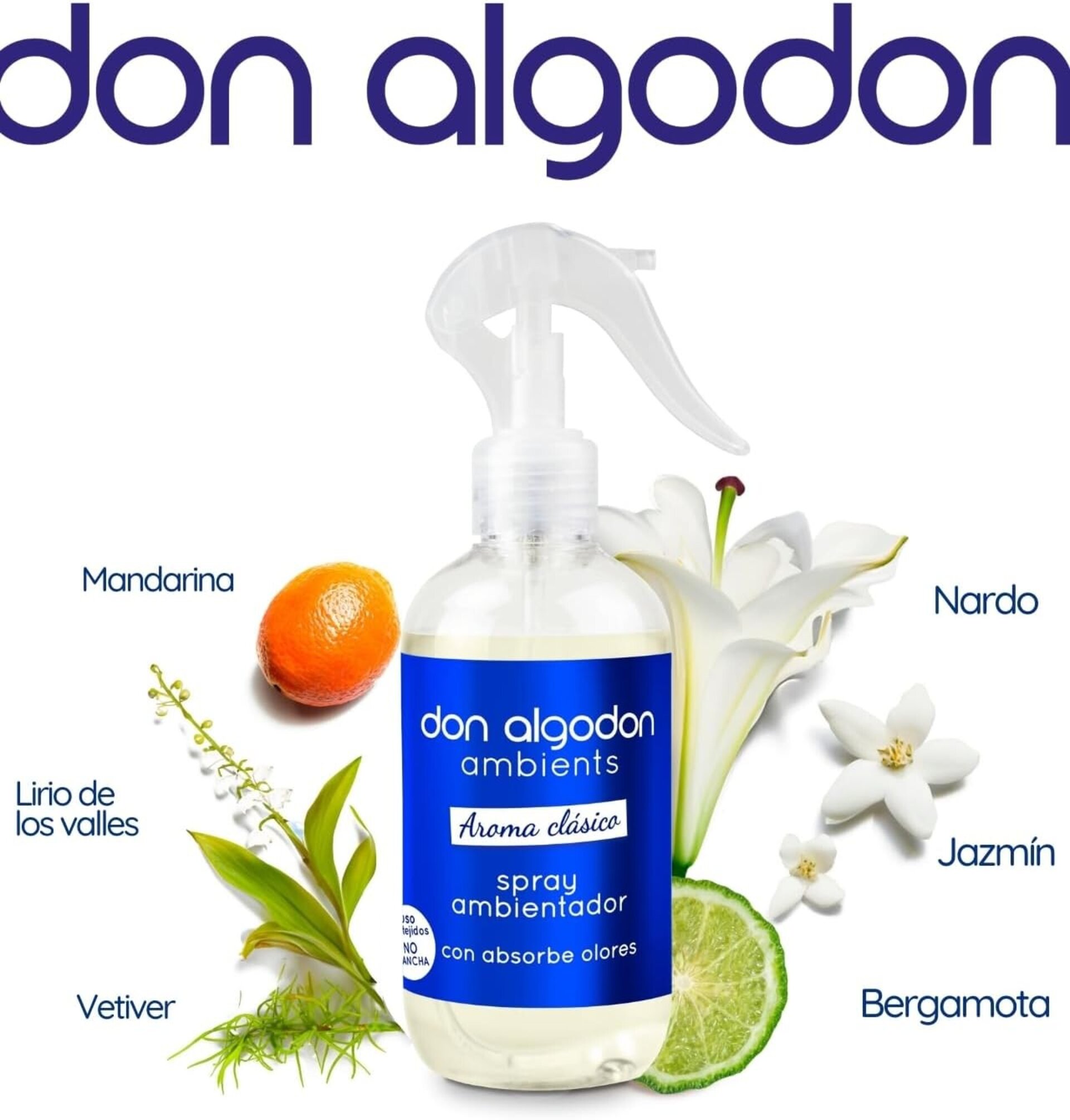 Don Algodón Ambients Spray Ambientador Aroma Clásico 250ml – Pack de 4 Unidades - 2
