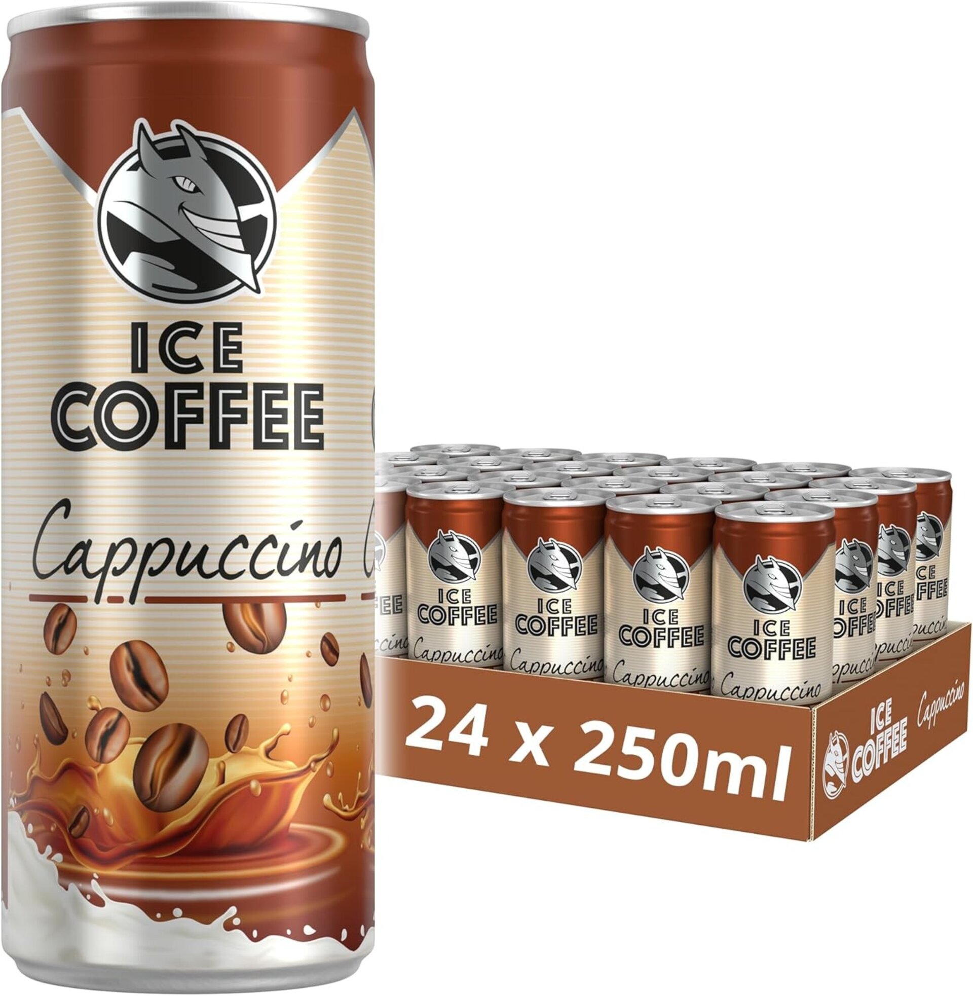 HELL Ice Coffee Cappuccino | 24 latas de 250 ml | 40 mg/100 ml de cafeína - 1