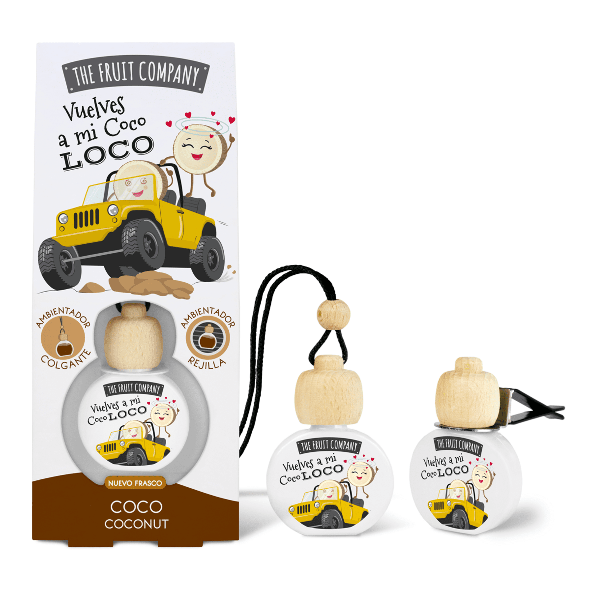 Ambientador Coche The Fruit Company – Coco, Fresa Nata, Cereza y Mango Melon - 6