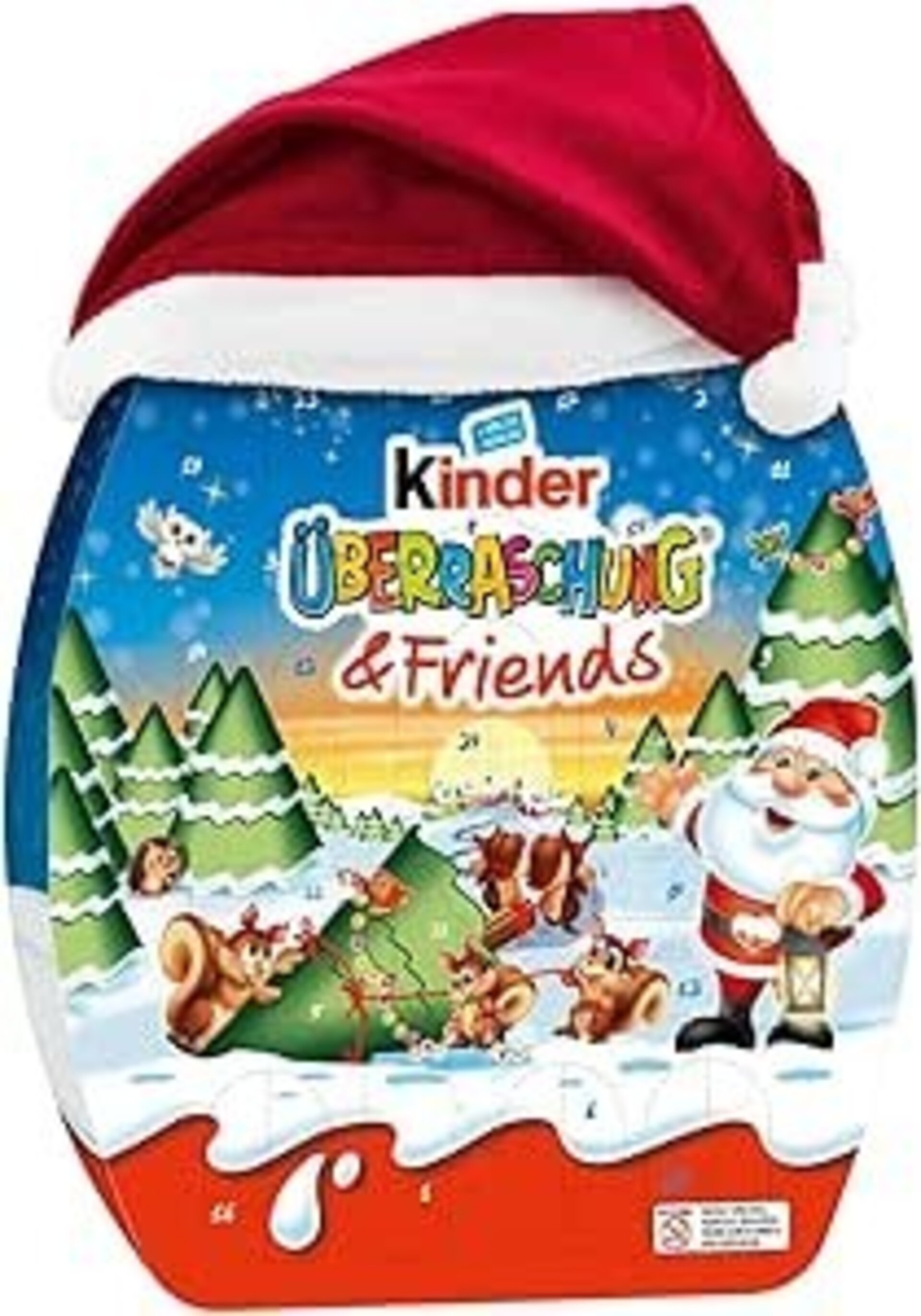 Calendario de Adviento – de 404 g con gorrito de navidad kinder - 1