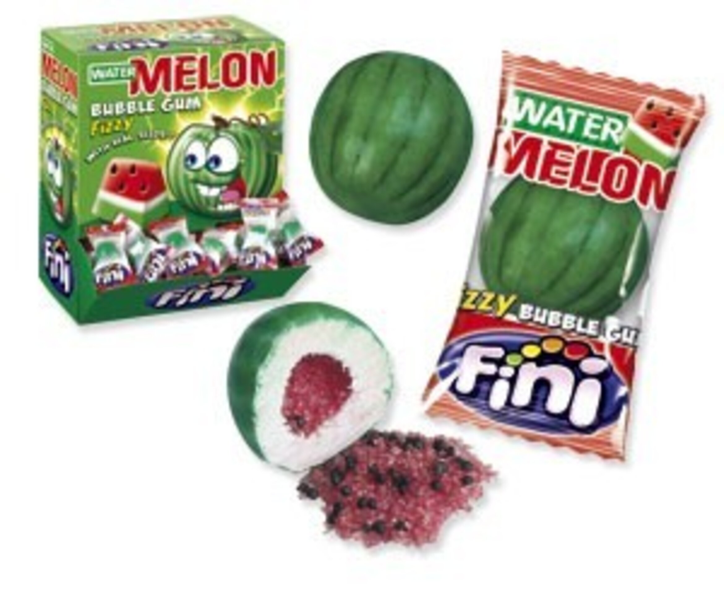 Gomas de mascar – Bubble Gum – Melón de agua – Sandía – 100 unidades - 1