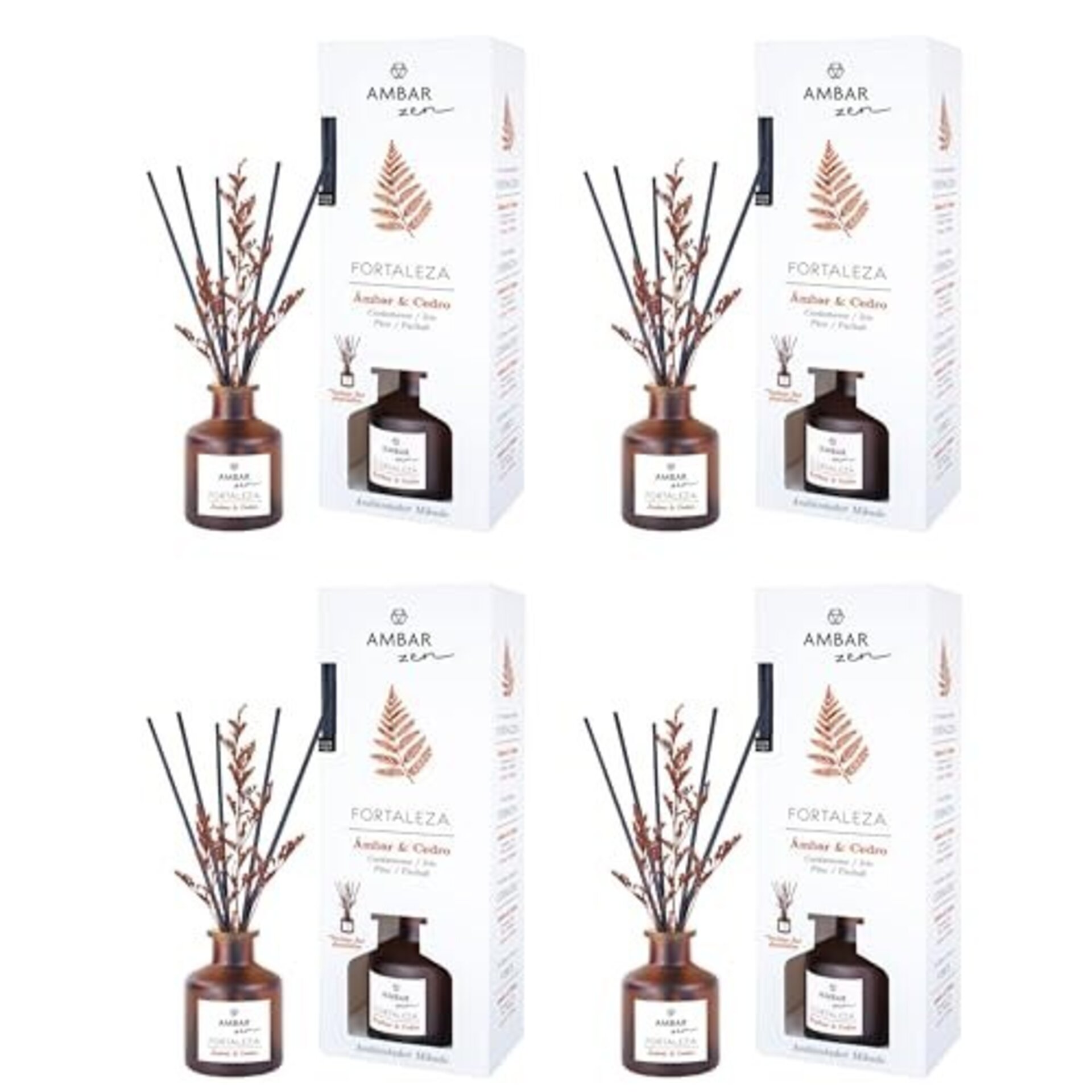 Mikado Ambientador Ambar Zen : Té Chai, Palo Santo, Ámbar Cedro y Cerezo en flor - 5