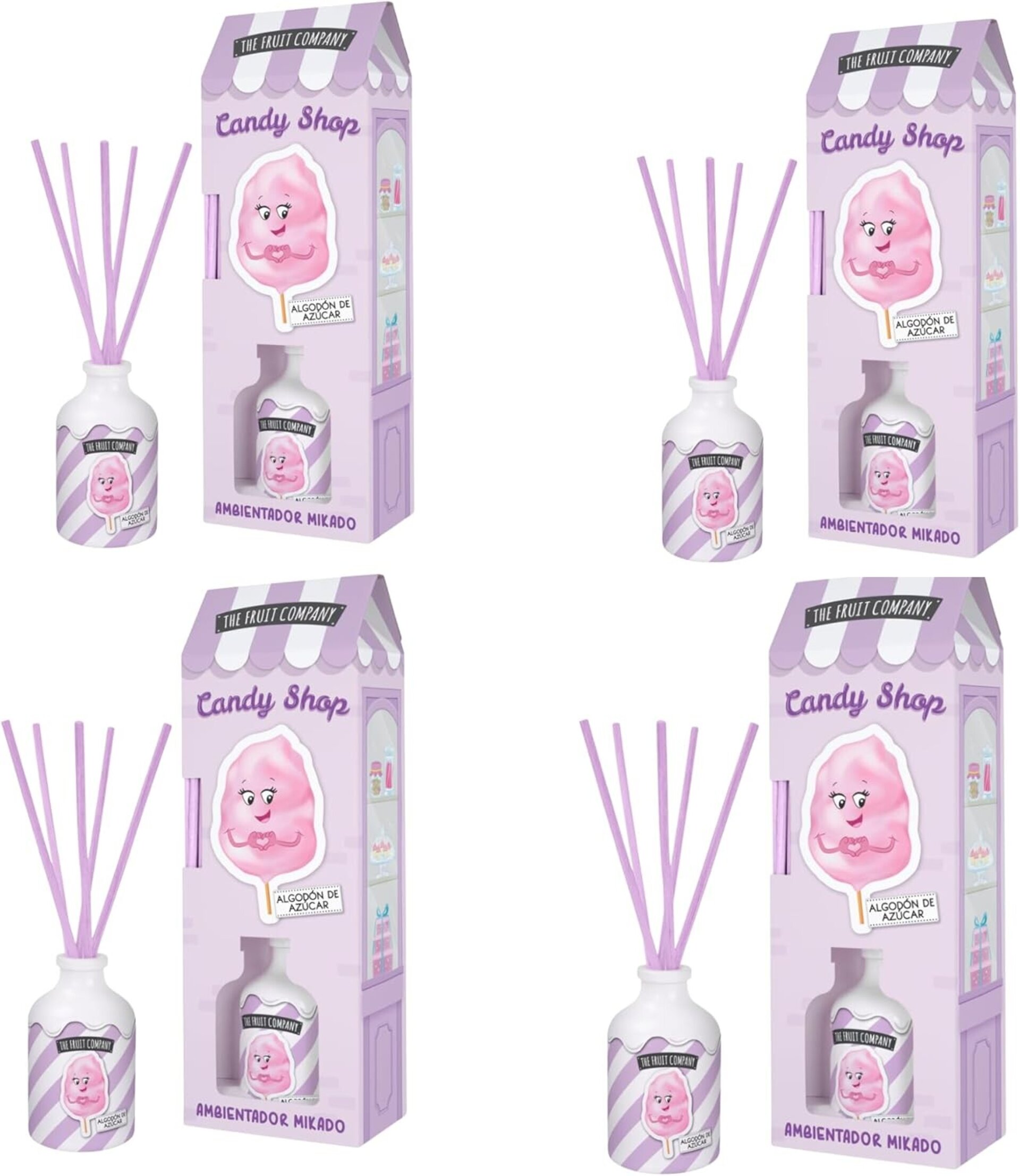Mikado The Fruit Company en varillas – Chicle, Algodón, Osito y Nube de colores - 4