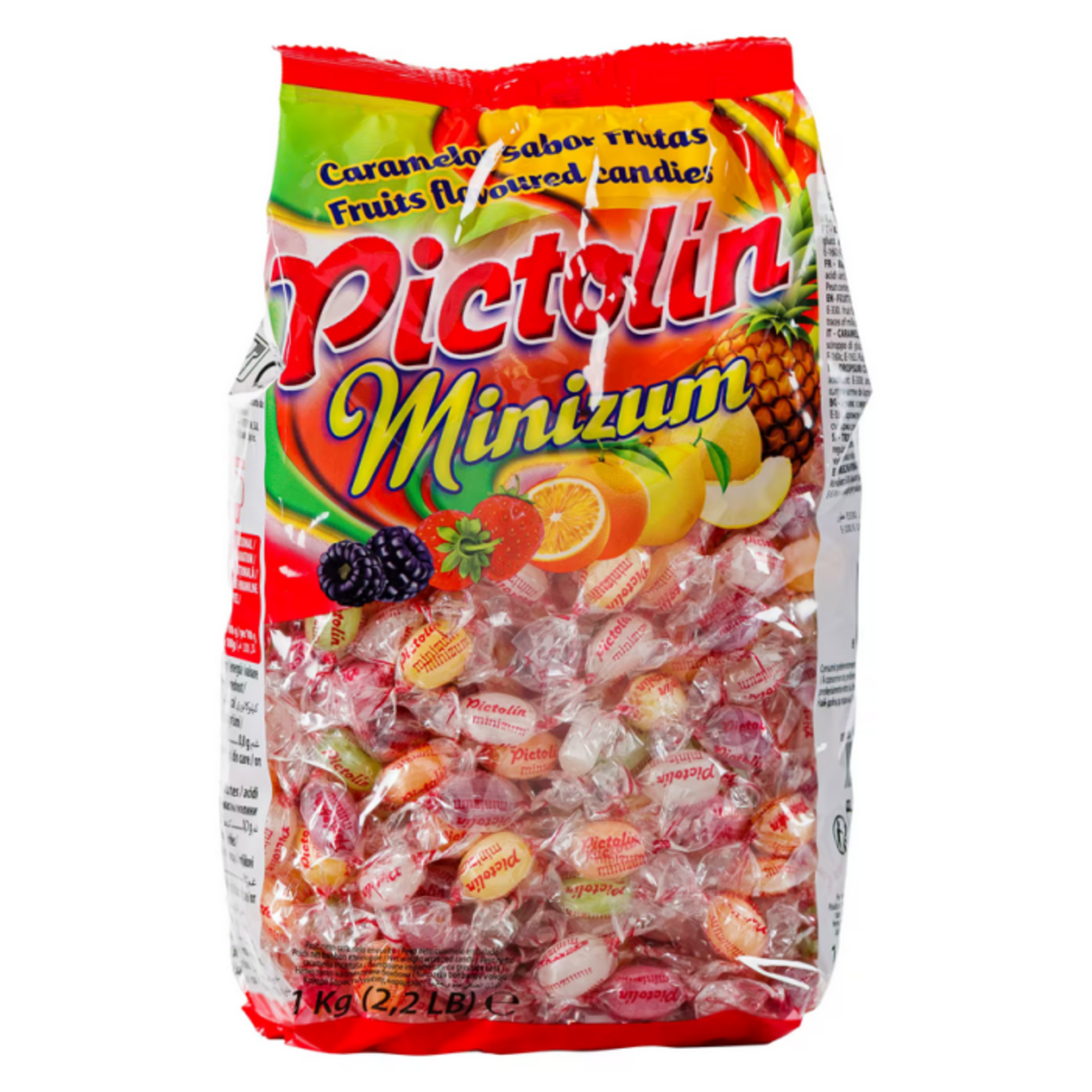 Caramelos Minizum Pictolin Frutas 1kg - 1