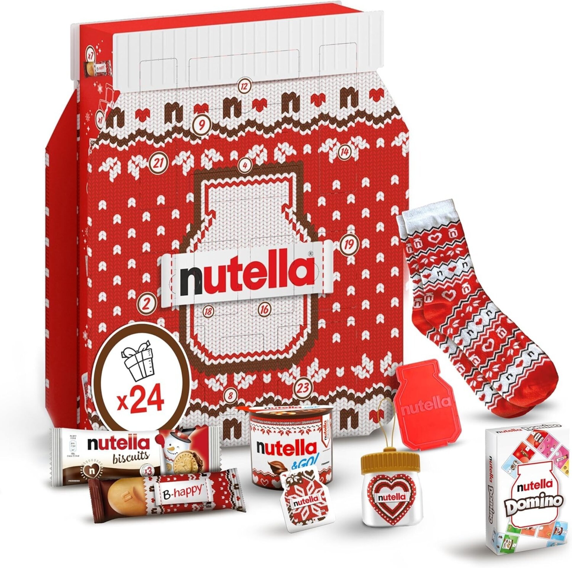 Nutella Calendario de Adviento relleno con productos Ferrero Nutella, 528g - 1