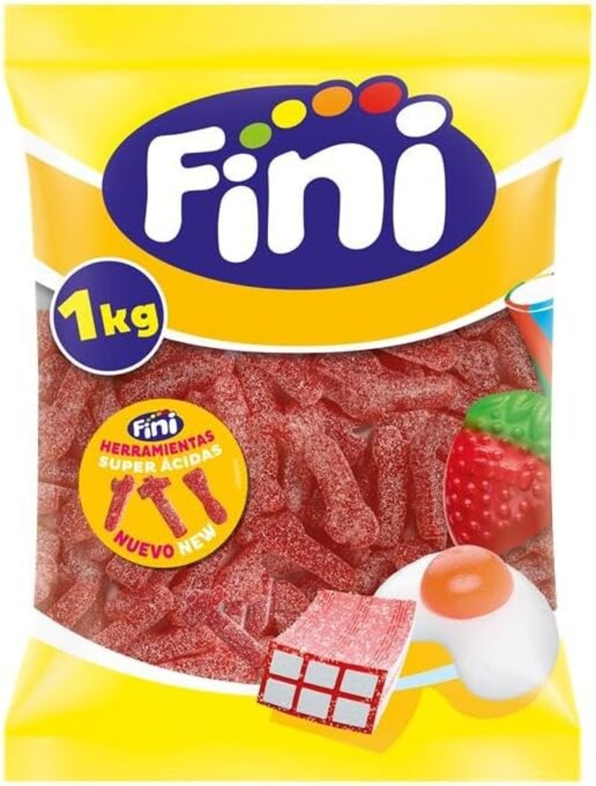 FINI Golosinas Herramientas Súper Ácidas – Gominolas Pica-Pica con Formas Divert - 1